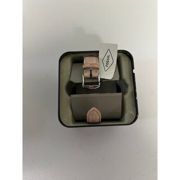 Fossil ES4243 Atwater White Dial Sand Tone Leather Strap Watch main image 6